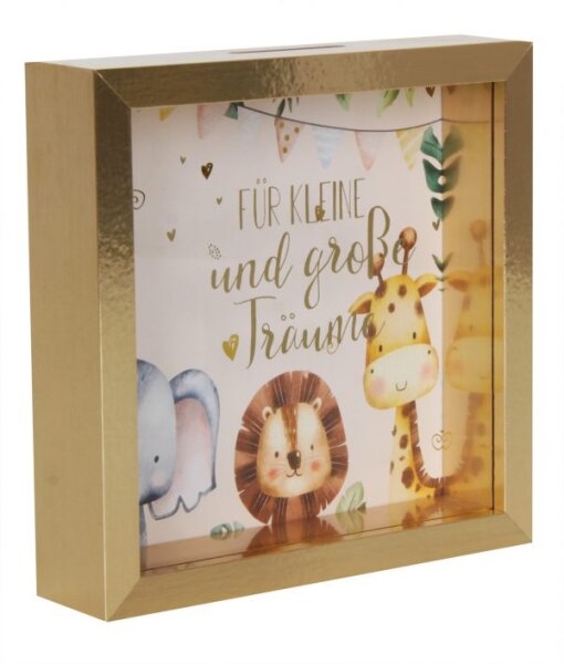 Spardose mit Glasfront Für kleine und große Träume
