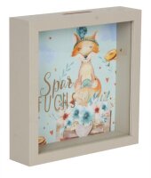 Spardose mit Glasfront Spar Fuchs