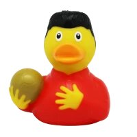 Ente Fußball Star grün – sportliche Badeente mit Teamgeist