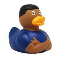 Ente Fußball Star blau – dynamische Sport...