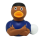 Ente Fussball Star blau