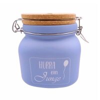 Sparglas "Hurra ein Junge"